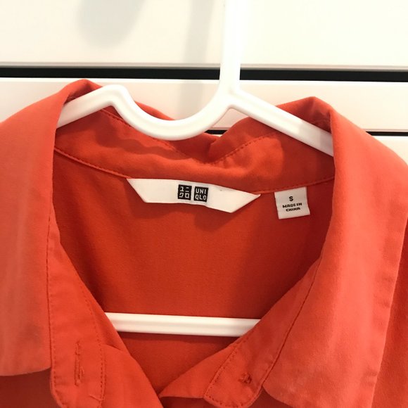 Uniqlo Orange Blouse - Size S - Picture 3 of 7